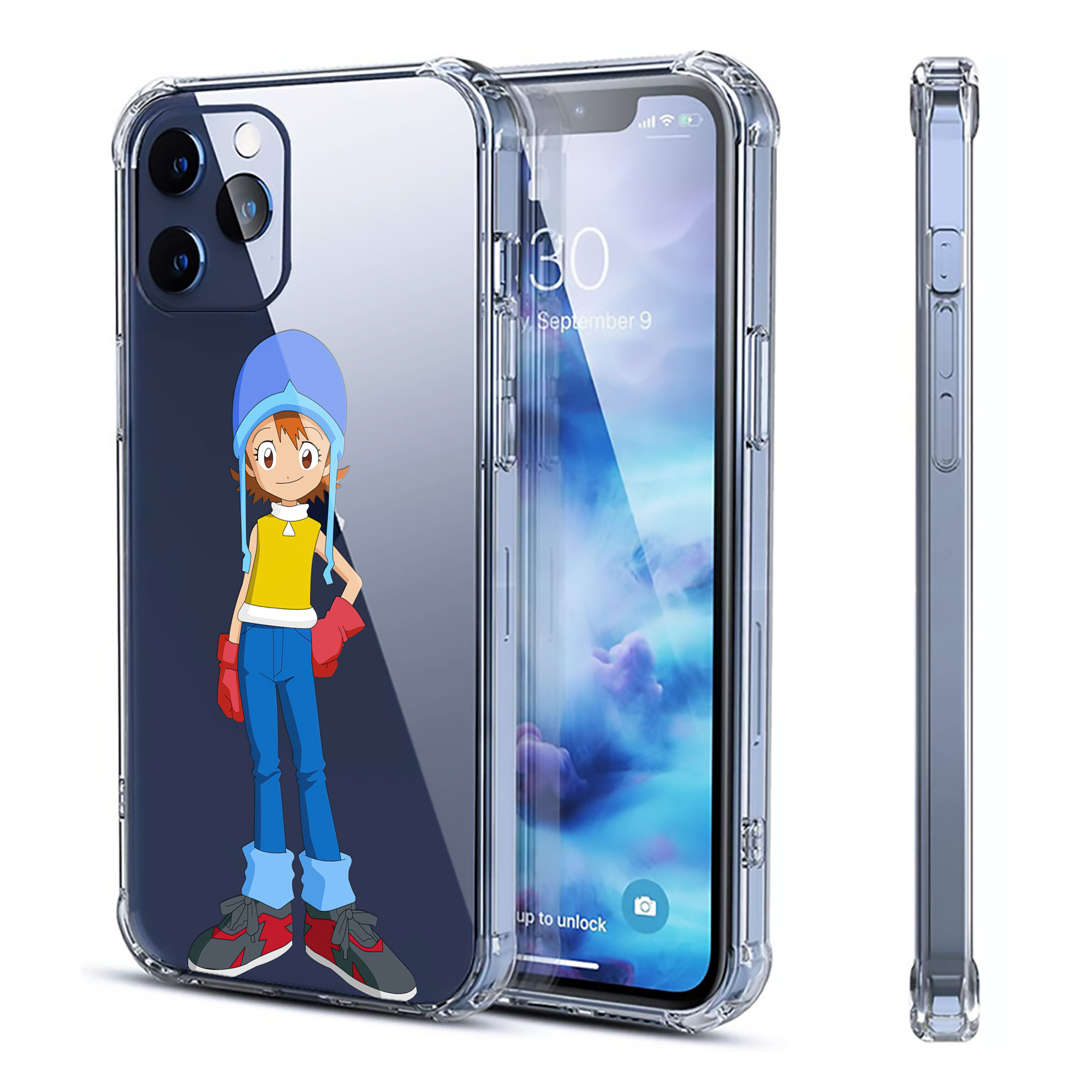 （画像用） Digimon デジタルモンスター/デジモン 【iPhone 12シリーズ対応】透明スマホケース（クリアソフトケース）